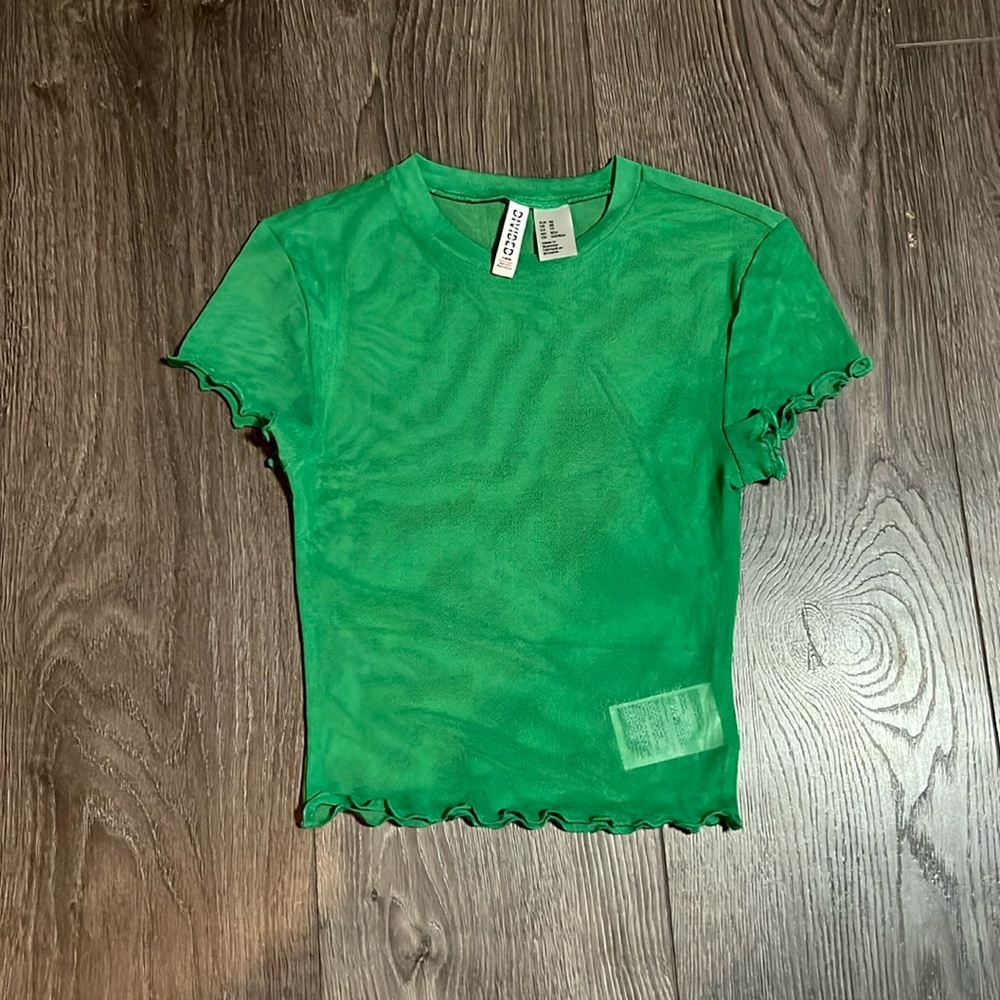green transparent cropped over shift